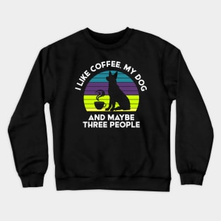 I Love Coffee and Dogs Crewneck Sweatshirt